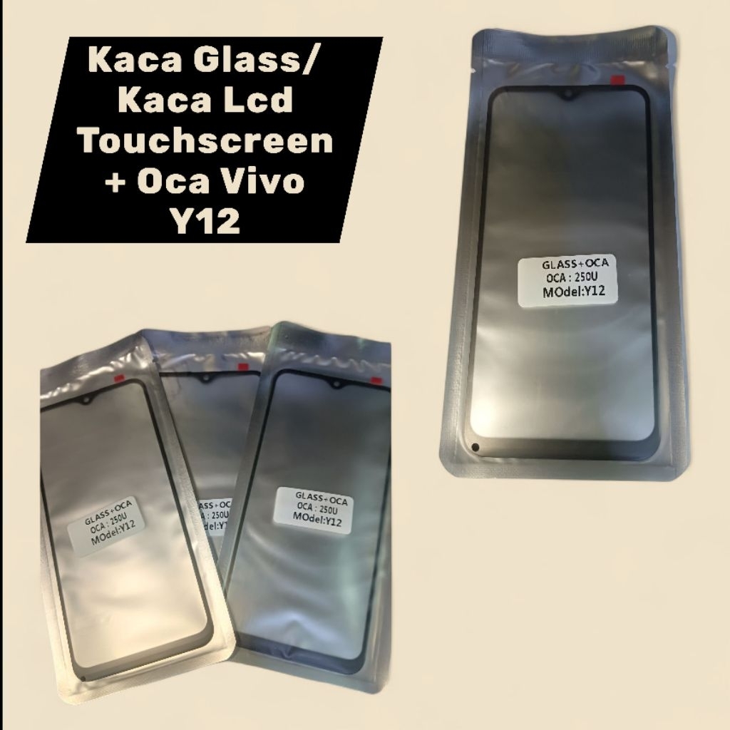 Kaca Glass/ Kaca Lcd Touchscreen + Oca Vivo Y12 (Original Produk)