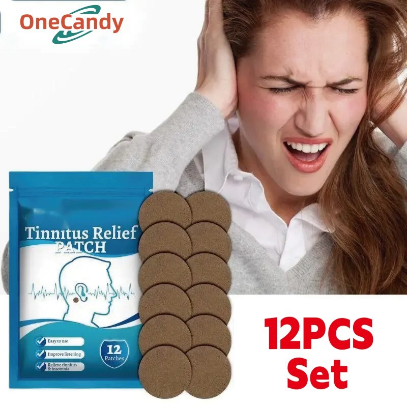 isi 12pcs Obat Tinnitus Patch | Koyo Telinga Berdengung | Tinnitus Relief Patch Alat Penghilang Tinn