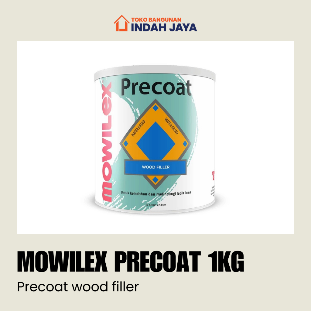 100% ORIGINAL MOWILEX PRECOAT WOOD FILLER 1 Kg / JATI / KAMPER