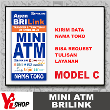 Spanduk / Banner Brilink ATM Mini ALL Bank 100cmx50cm 120x 60