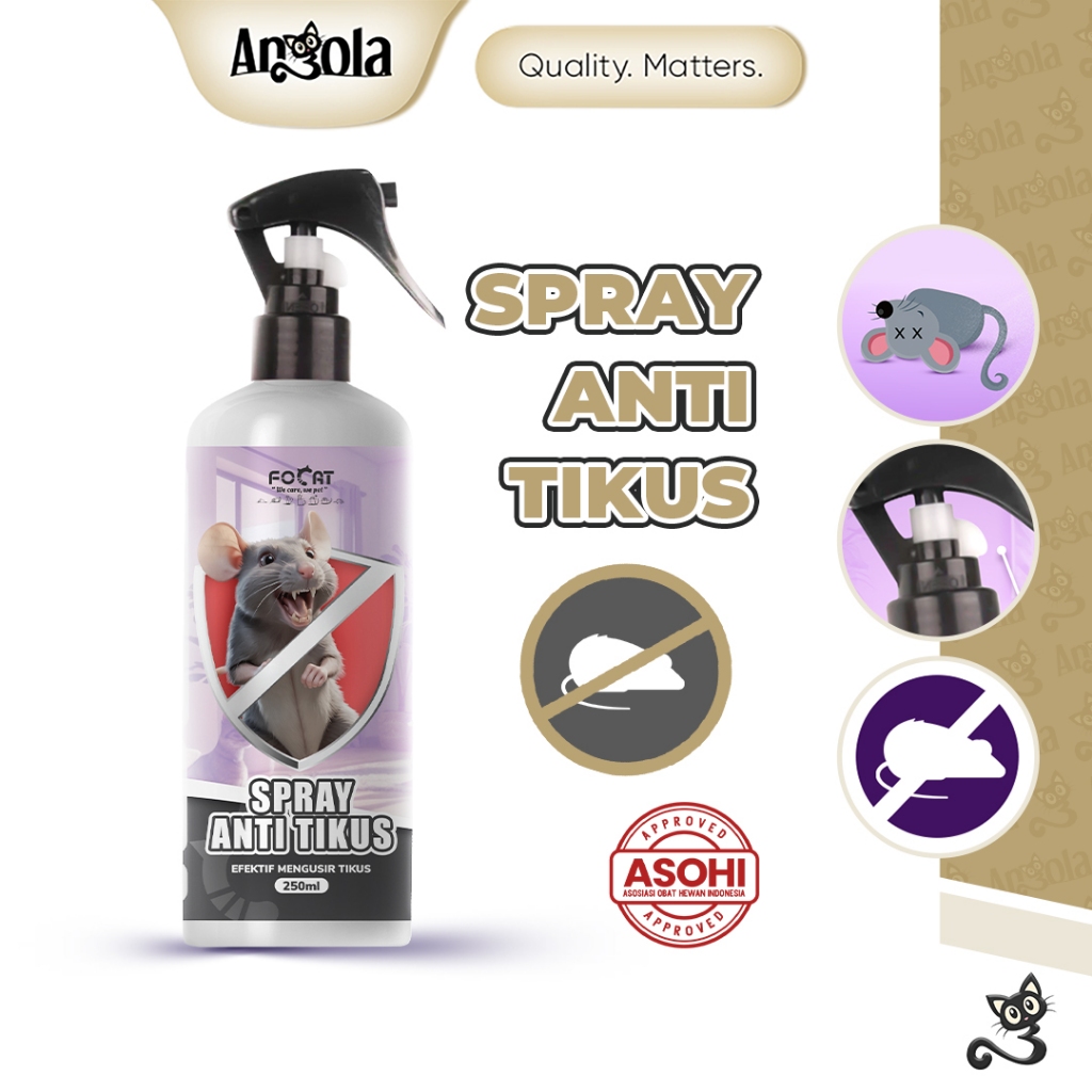 ANGOLA Spray Anti Tikus 250ML N52 Rat Repellent Spray / Spray Pengusir dan Pembasmi Tikus Ampuh