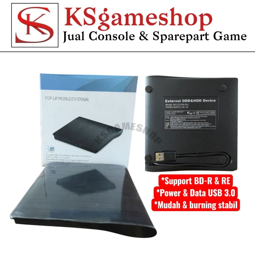 BD Writer External UDB 3.0 Drive Blu-ray Burning BD-R & BD-RE