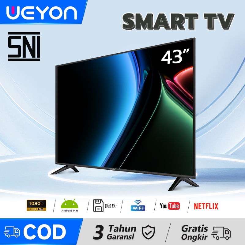 Weyon Smart TV 43 inch Android 11.0 TV Digital LED FHD Televisi