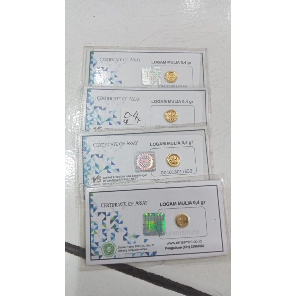 logam mulia 999% 0.4 gram