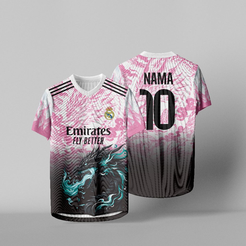 JERSEY BOLA REAL MADRID PINK DRAGON EDITION