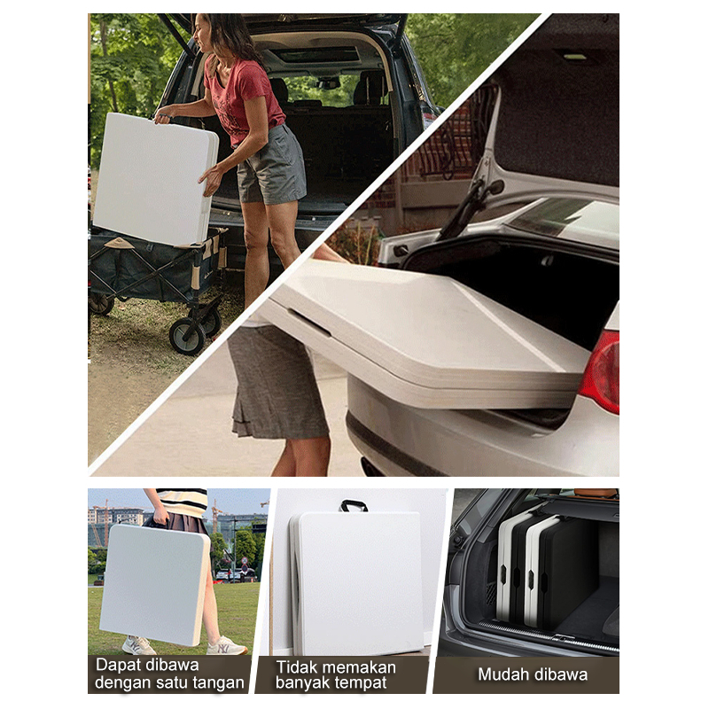 Meja Lipat Portable Meja Lipat Plastik Meja Lipat Outdoor Meja Serbaguna Besar Makan Meja Meja Lipat