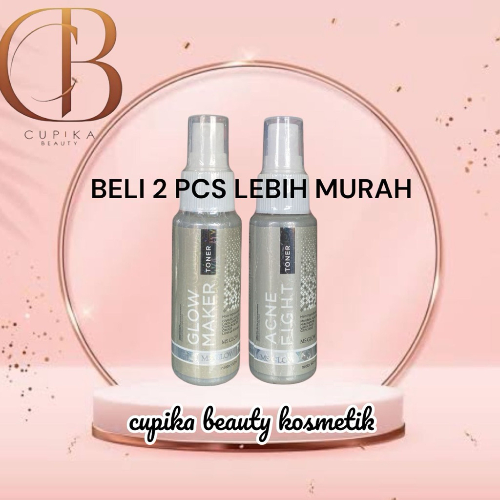 pb} MS GLOW TONER ORIGINAL - toner pencerah glow maker and acne fighter