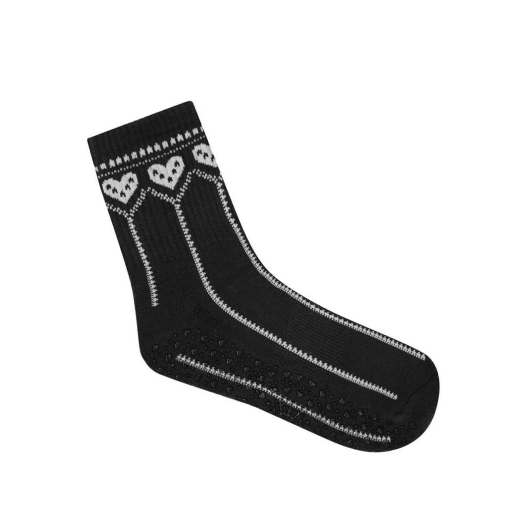 Size S kaos kaki pilates Move Active / Crew Socks - Alpine Heart Midnight