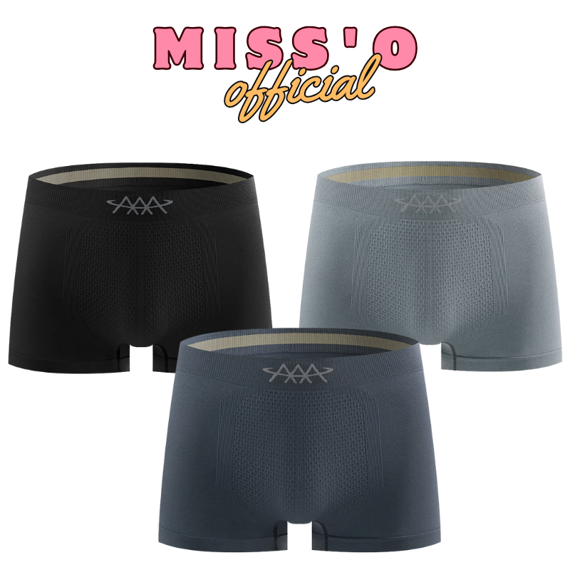 MISS'O BX355 Celana Dalam Boxer Motif Polos Pria Man Underwear Sempak cowok Celana Pendek
