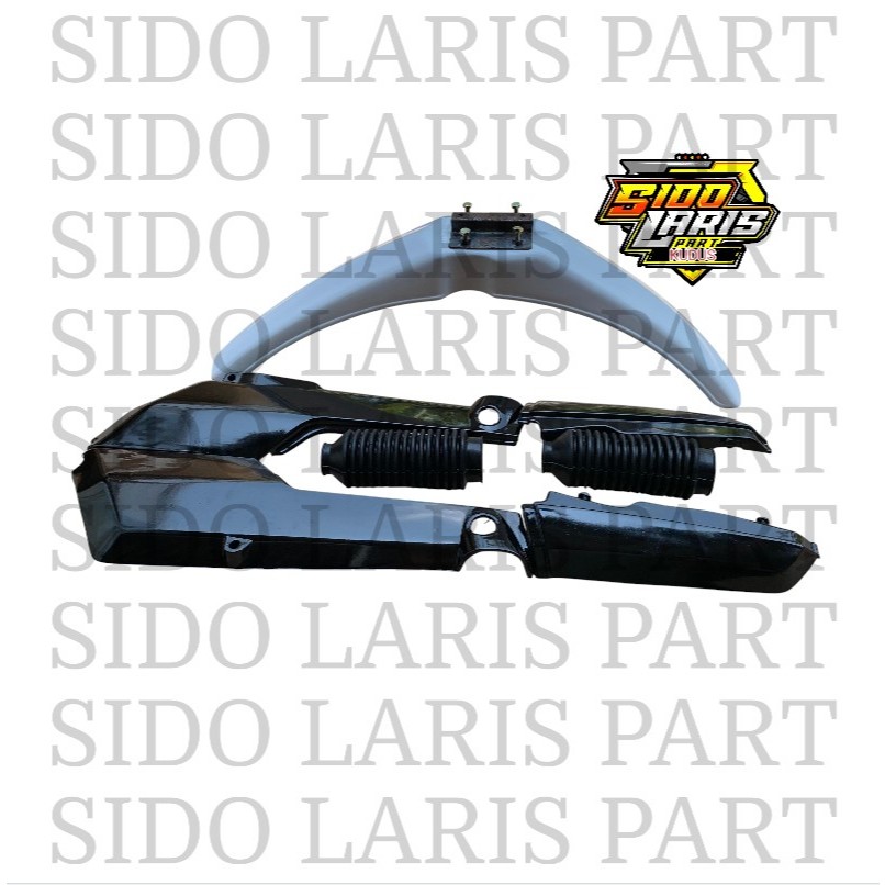 Spakbor depan honda win trail tebal set breket set karet