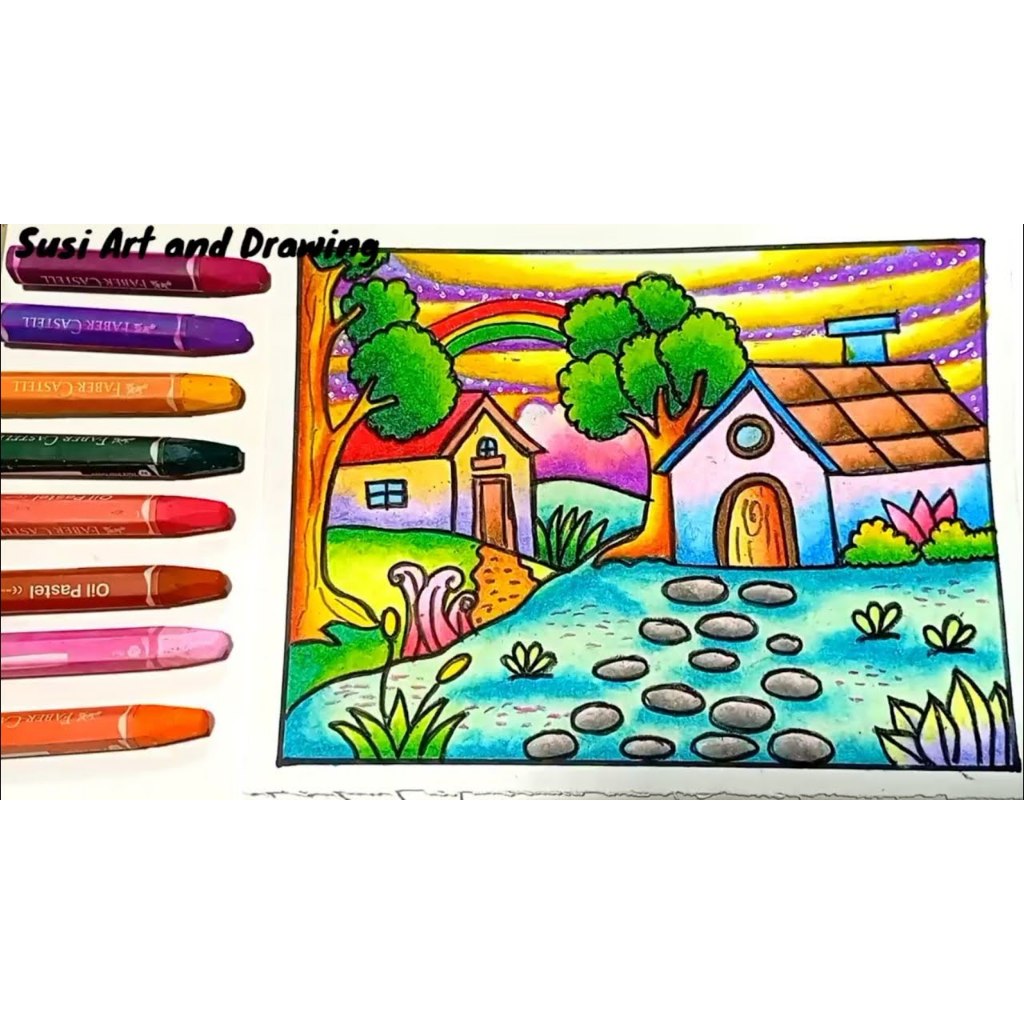 Kertas Gambar Mewarnai Sketsa untuk Anak