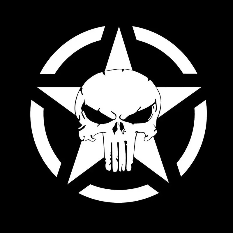 Stiker Bodywork Tengkorak Pentagram Reflektif Kustom pada Produk Suku Cadang Eksterior Sepeda Motor 