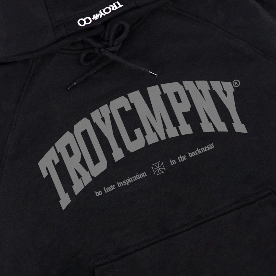 Troy Company Hoodie Boxy Raglan Black Obscure - Hoodie Boxy Hitam BRH 3361