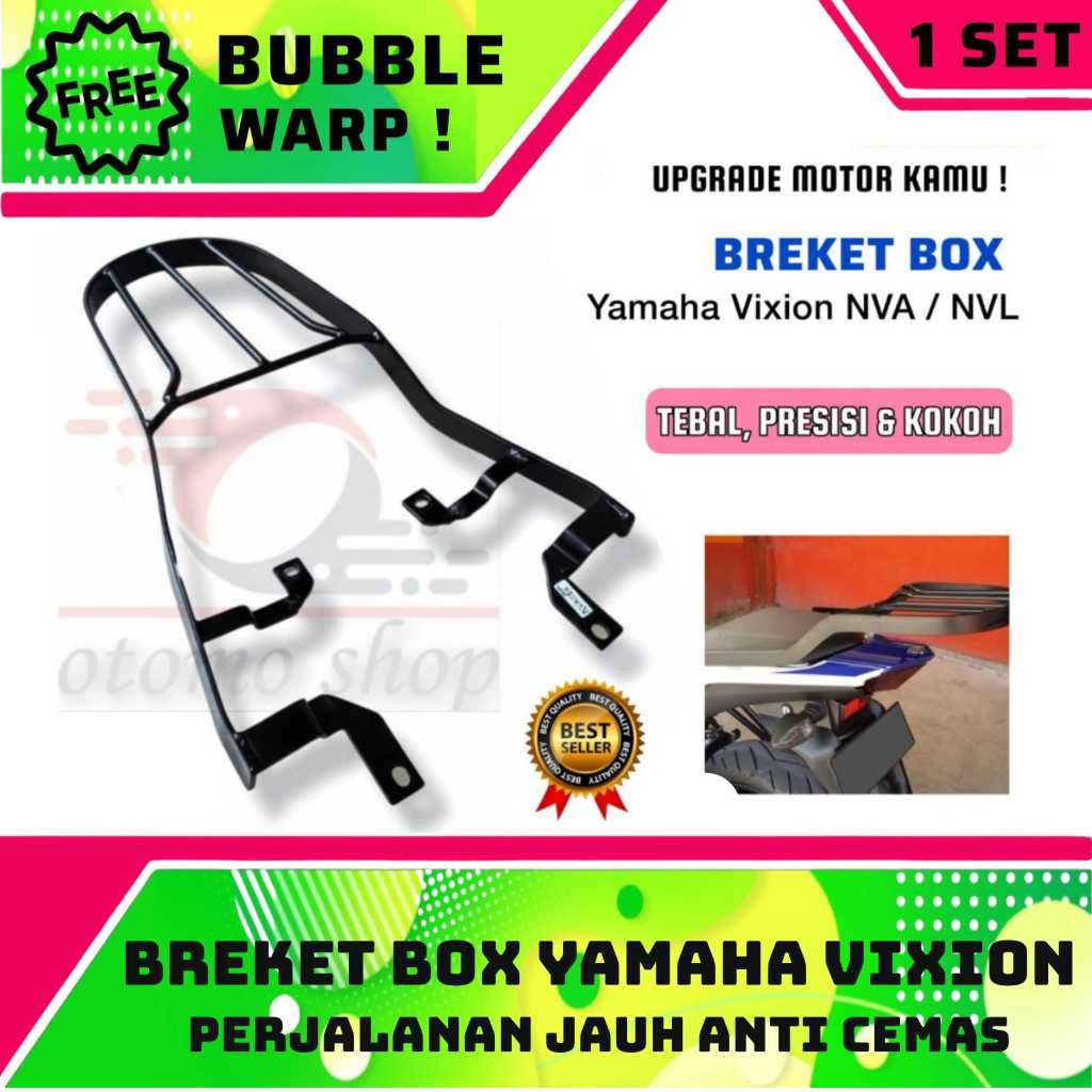 Braket Box Motor Vixion OLD Lama / NEW NVL NVA / All New Vixion - Dudukan Box Givi Shad Kappa