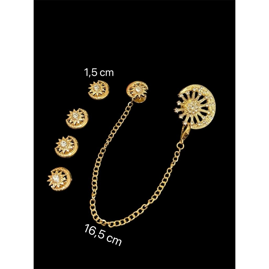 Kancing Baju Kurung Set Pria/ Butang Baju Melayu Set Pria [1759RD]