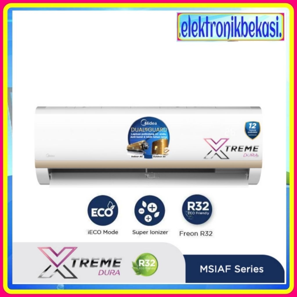 AC MIDEA MSIAF 09 CRDN2 / AC MIDEA 1 PK INVERTER 09 CRDN / MIDEA MSIAF 09CRDN2 INVERTER 1 PK