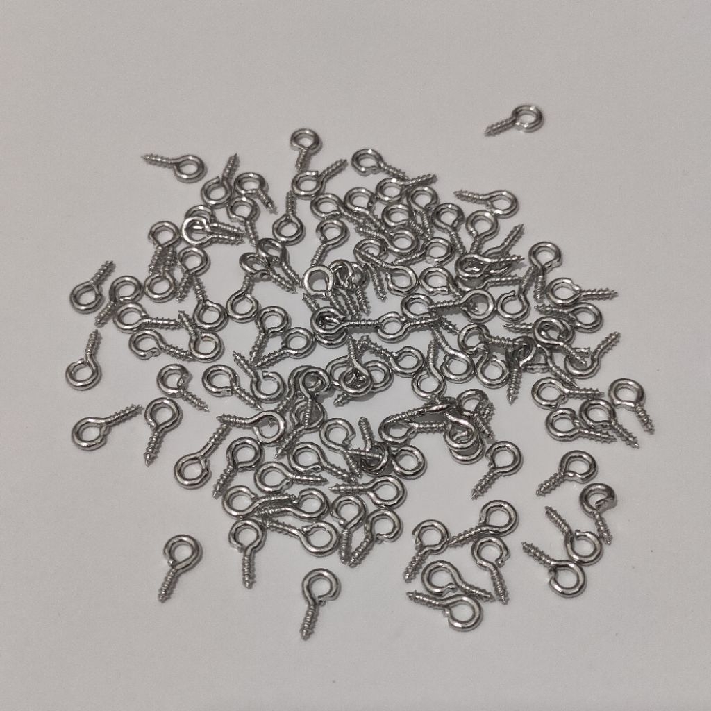 100 Pcs Paku Ulir ll Paku Ulir Gantungan Kunci Manik Aksesoris