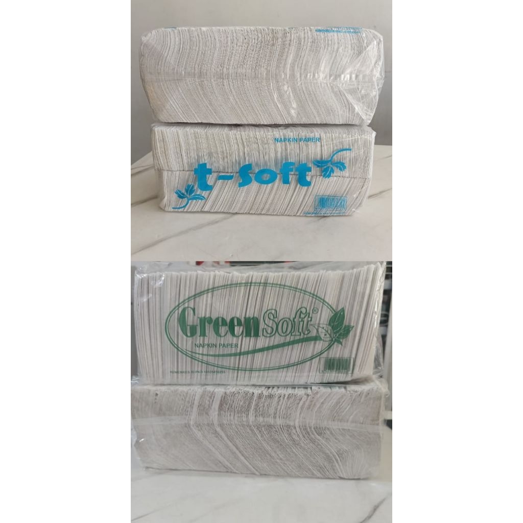 Tisu T-Soft Greensoft Napkin Kiloan