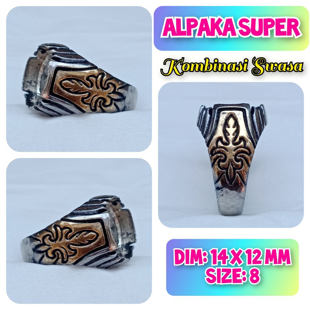 emban batu akik dan permata alpaka super kombinasi swasa.20