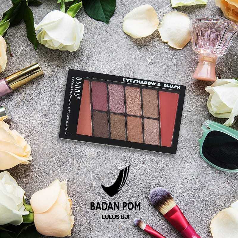Ushas-Ushas ES2866 8 Color Eyeshadow & 2 Color Blush On | Eyeshadow-blush on-ushas