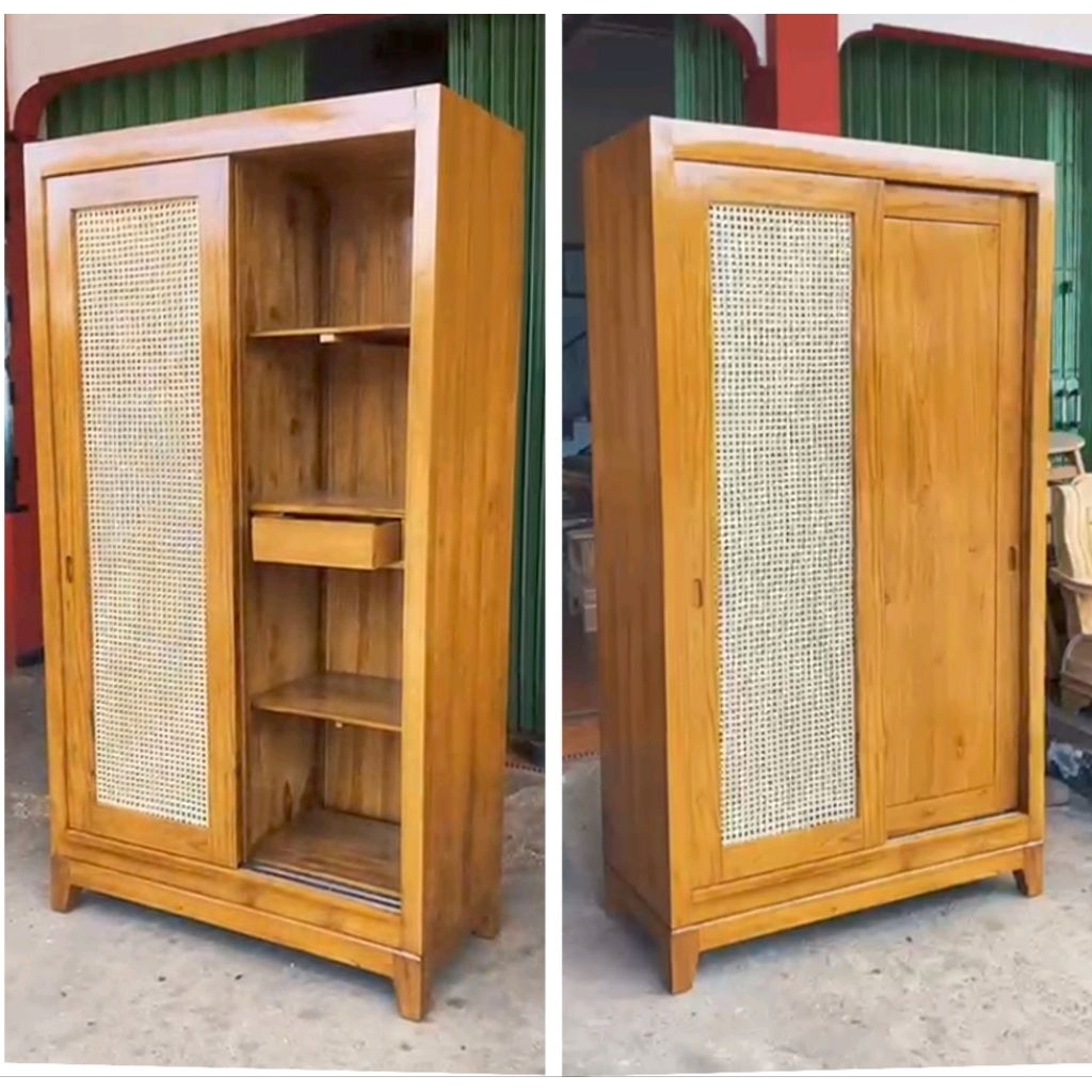 Lemari Baju kayu jati Lemari pakaian pintu 2 lemari pintu 2