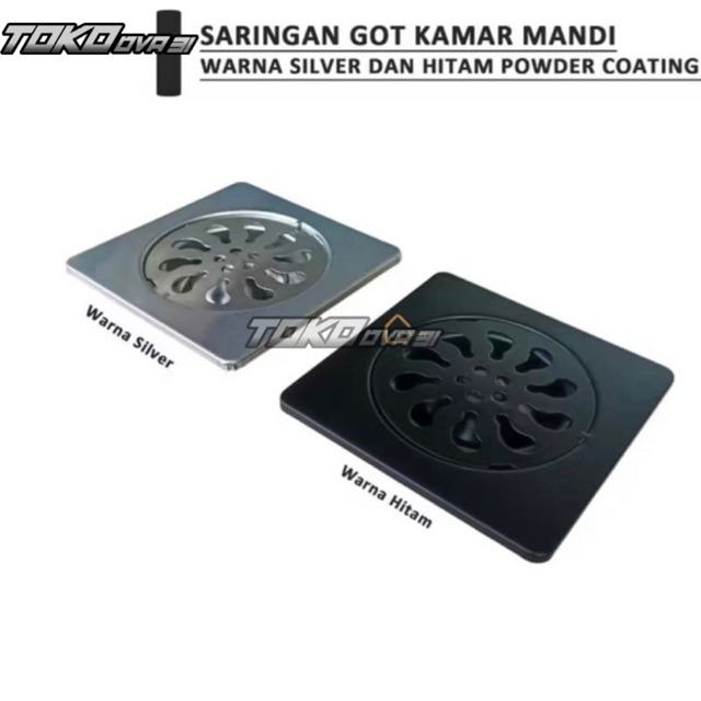 Saringan Got Pembuangan Air Kamar Mandi/ Floor Drain Silver&Hitam