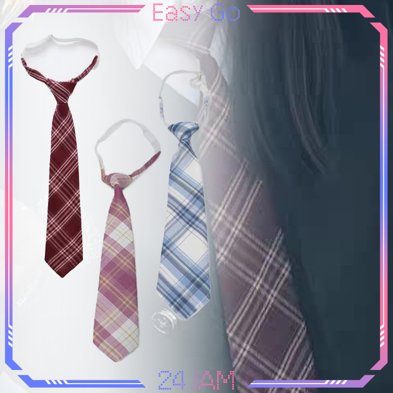 Dasi Cewek Korean Style Dasi JK 33cm Neck Tie Dasi Wanita Instan Dasi Wanita Seragam Sekolah Dasi Pa