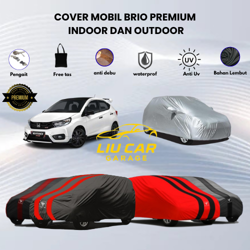 Sarung Mobil Brio Cover Mobil Brio Selimut Penutup Mobil Brio Waterproof Free Pengait Ban