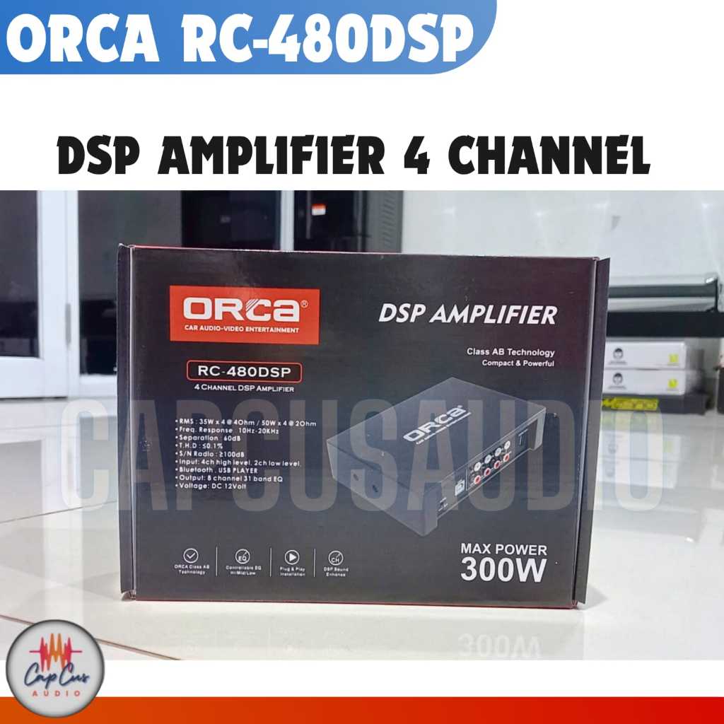 ORCA RC-480 DSP Amplifier Power 4X35W Processor 6 Channel