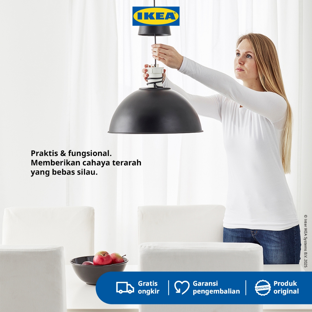 IKEA SKURUP Lampu Gantung Hitam Minimalis 38cm