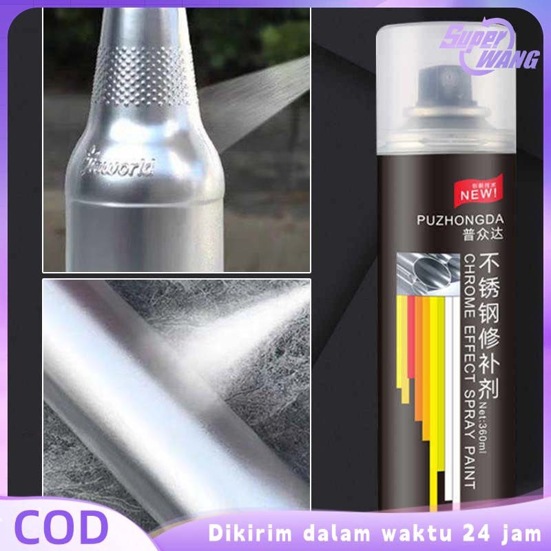 550ml Cat Chrome Semprot Cat Pylox Semprot Cat Semprot Anti Karat Chrome Paint Spray Untuk Velg Sepe