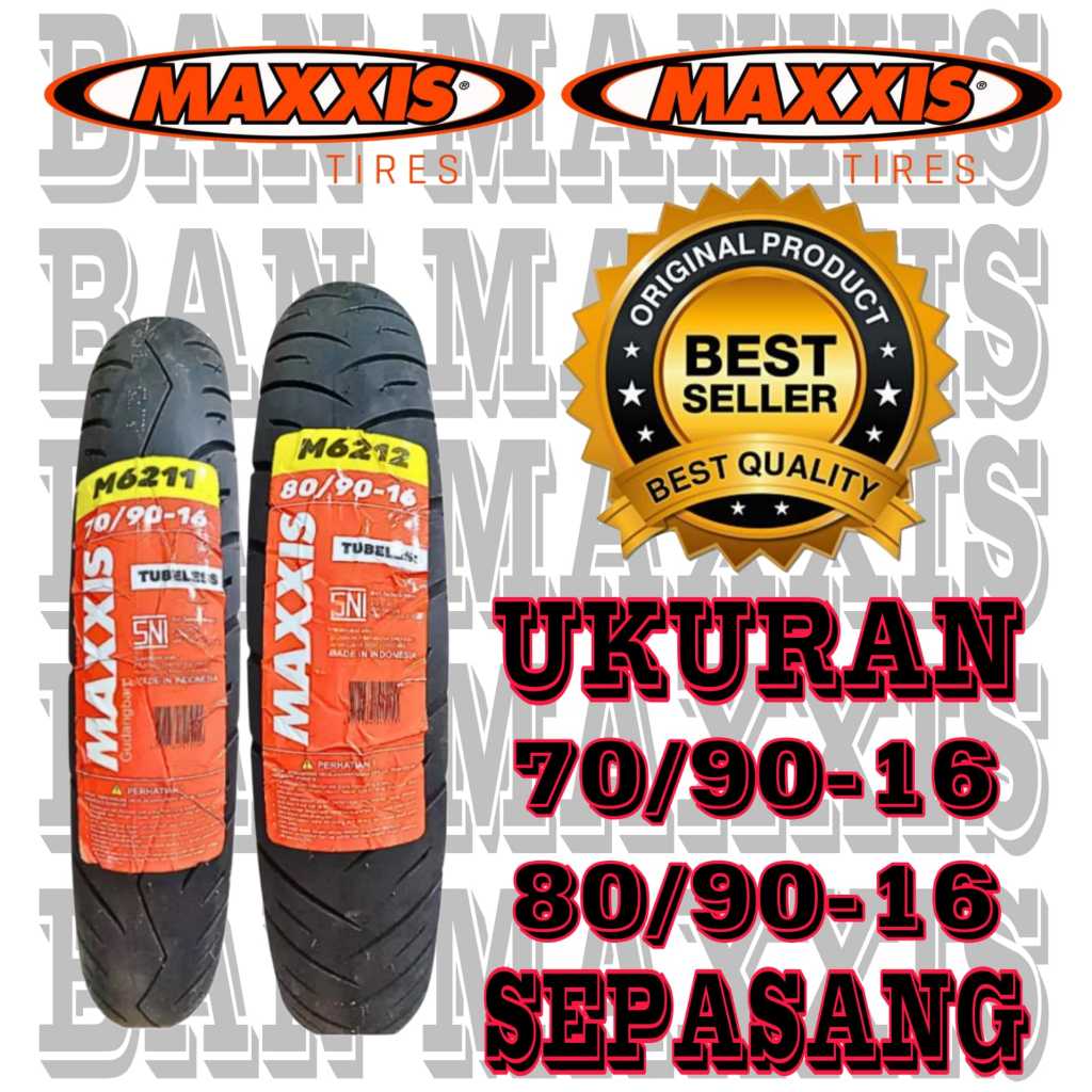 BAN TUBELES/ TUBLES MAXXIS RING 16 SKYWAVE , SKYDRIVE , NOUVO , HAYATE , BAN MAXXIS DENGAN KUALITAS 