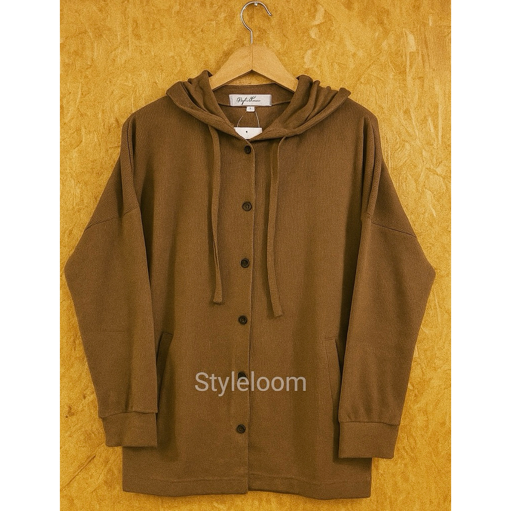 BISA COD JUMBO | Hoodie Knit Rib Polos SAKU | DEFECT SALE
