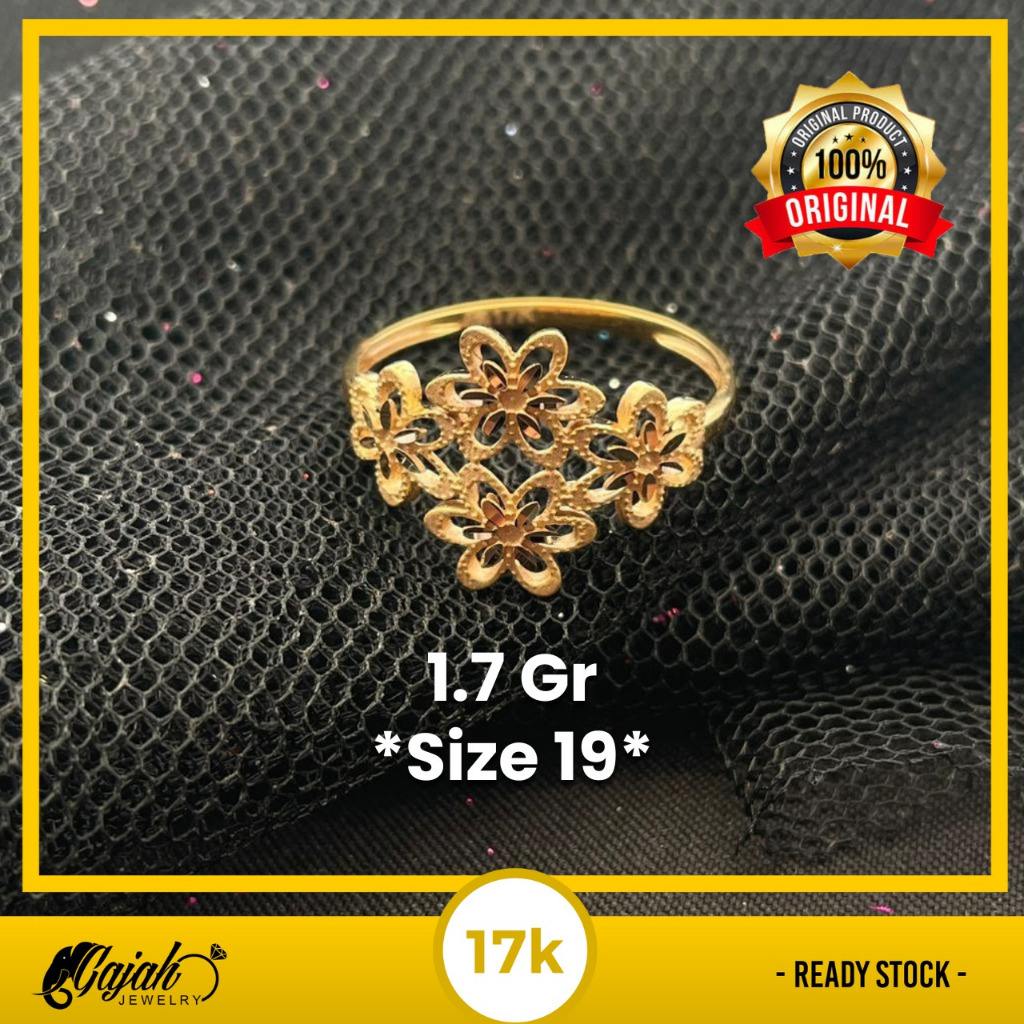 Cincin Emas 17K 1.7 Gram Toko Emas Gajah Online Salatiga 7950