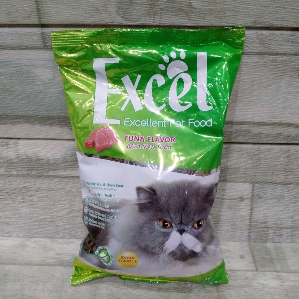 Exsel makanan kucing dewasa rasa tuna flafvor meningkatkan kesehatan mata  ,meninkatkan kesehatan ma
