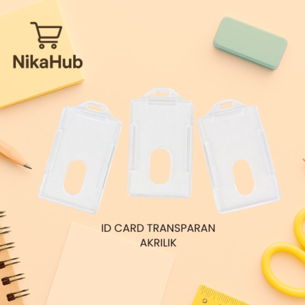 NIKIKO ID card bening akrilik transparan / tempat case kartu ID card