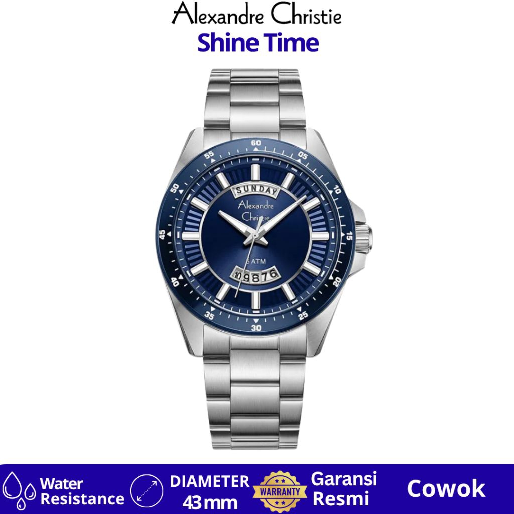 Jam Tangan Pria Alexandre Christie AC 6678 MEBSSBU