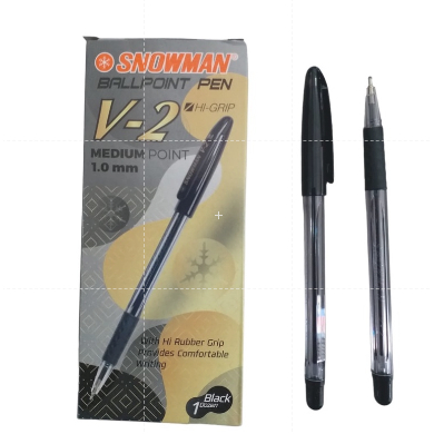 Pulpen Snowman V2 HI-GRIP Hitam Biru