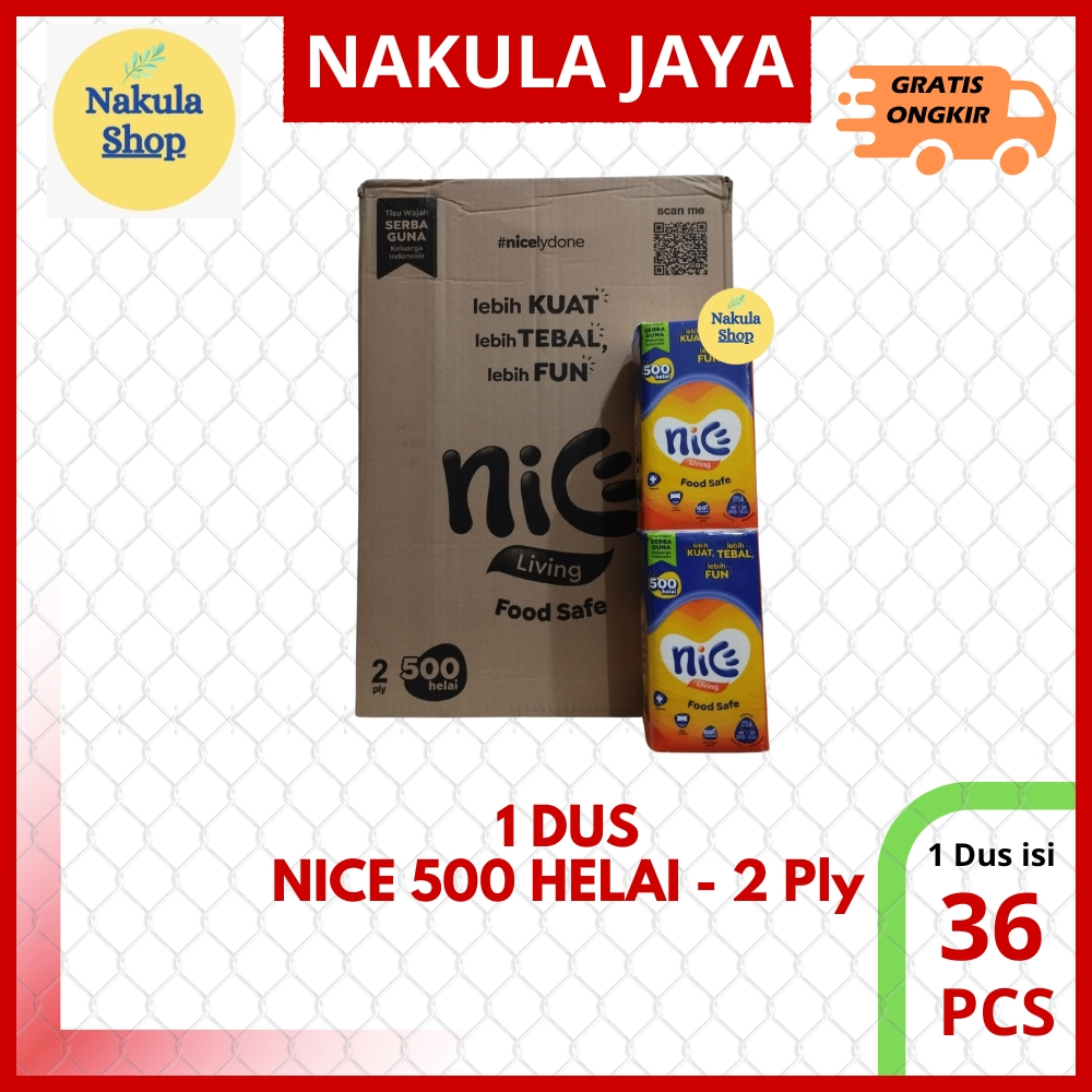 GROSIR 1 DUS Tissue Tissu Tisu Nice 500 Helai (1 Karton)