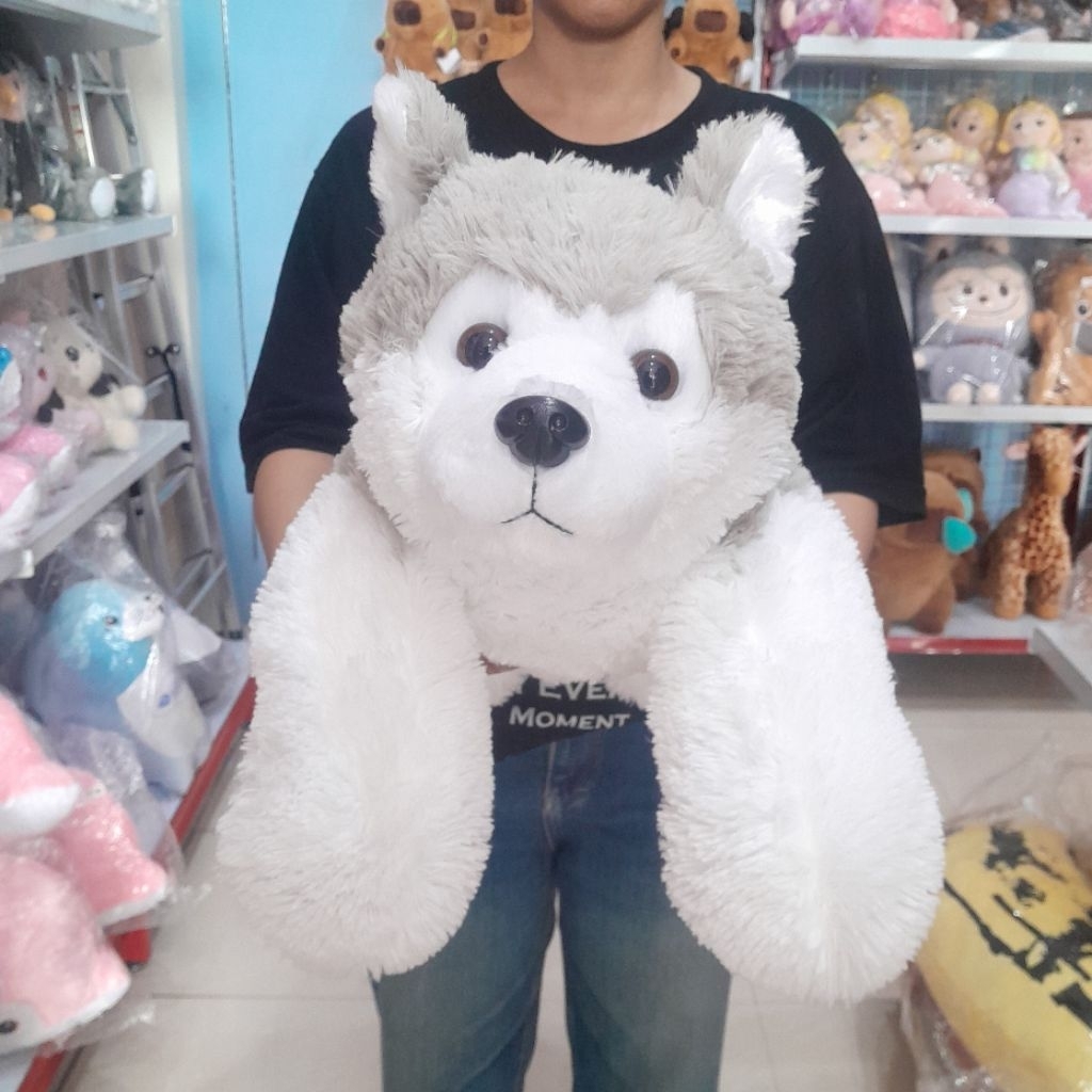 Boneka Beruang Anjing Abu-abu Coklat Baring Original SEULGI Brown Grizzly Bear Lucu Halus