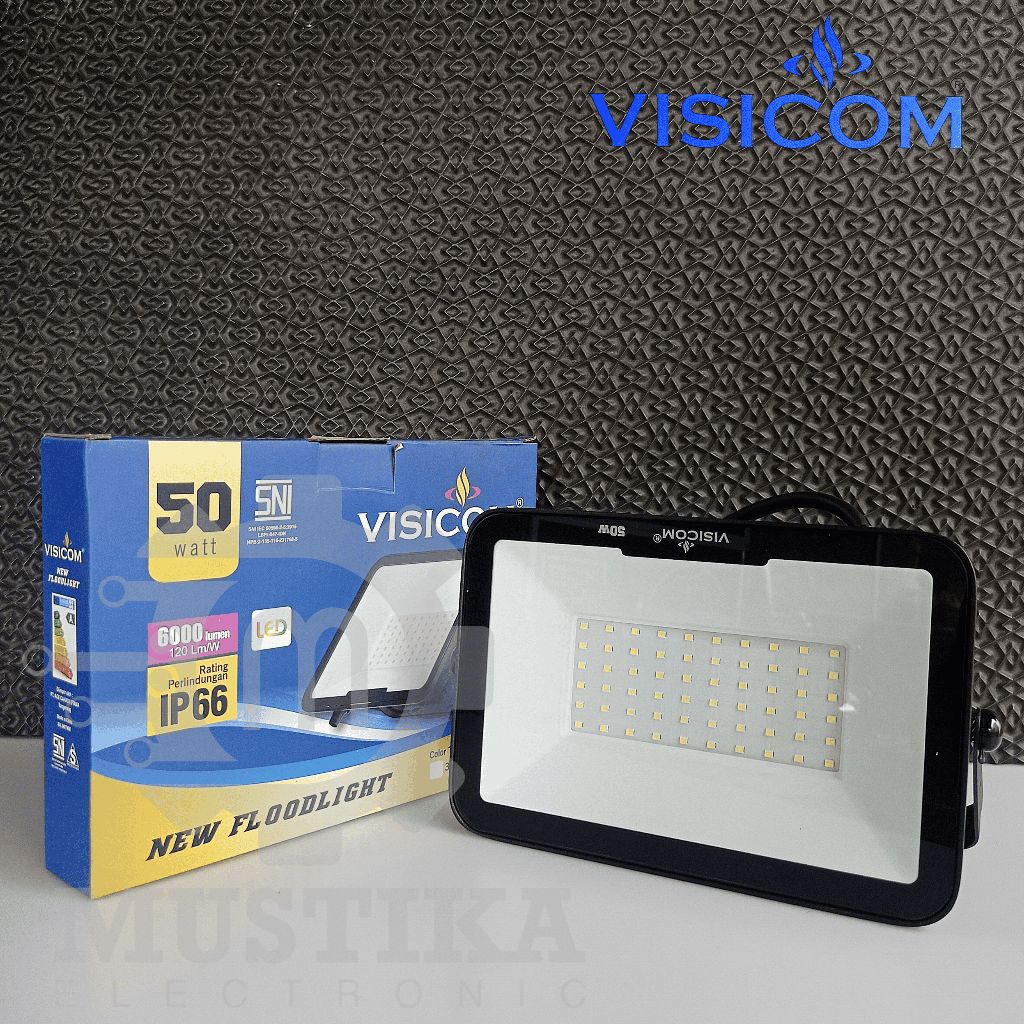 VISICOM – Lampu Sorot ( Flood Light) – 50 watt – Cahaya putih/Kuning