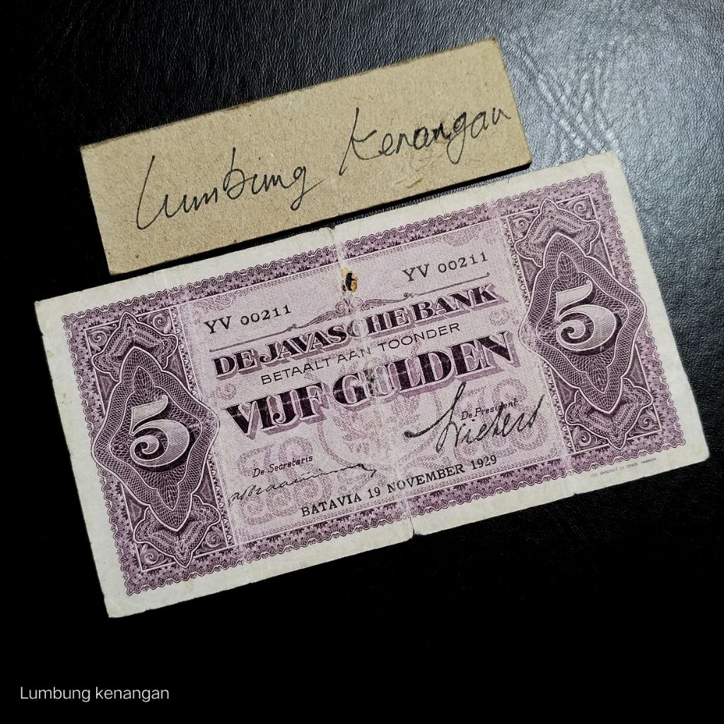 uang kuno Noser YV 00211 Coen 5 Gulden