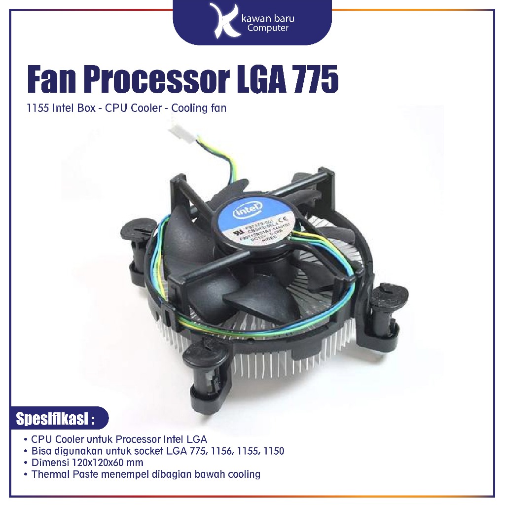 Fan Processor LGA 775 - 1155 Intel Box - CPU Cooler - Cooling fan