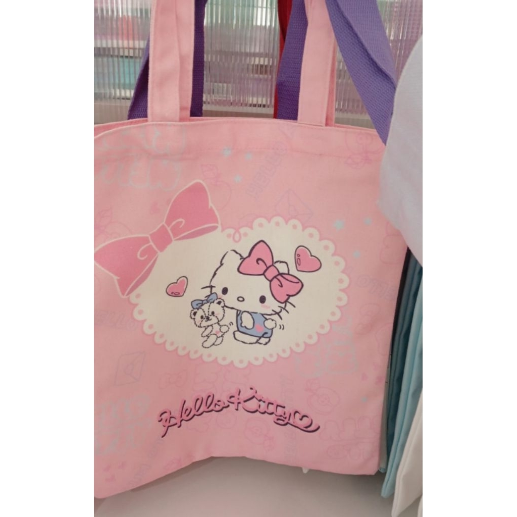 Miniso Hello kitty Totebag shopping bag / tas kanvas tas bahu tas belanja TOTE FASHION BAG