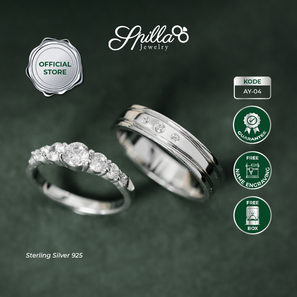 Spilla Jewelry AY-04 Cincin Couple Perak (Silver 925)