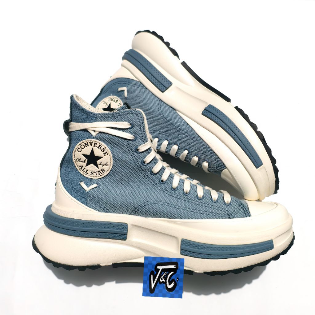 Converse Run Star Legacy CX Platform Split Crafted Laces Tonal Texture HI Lakeside Blue
