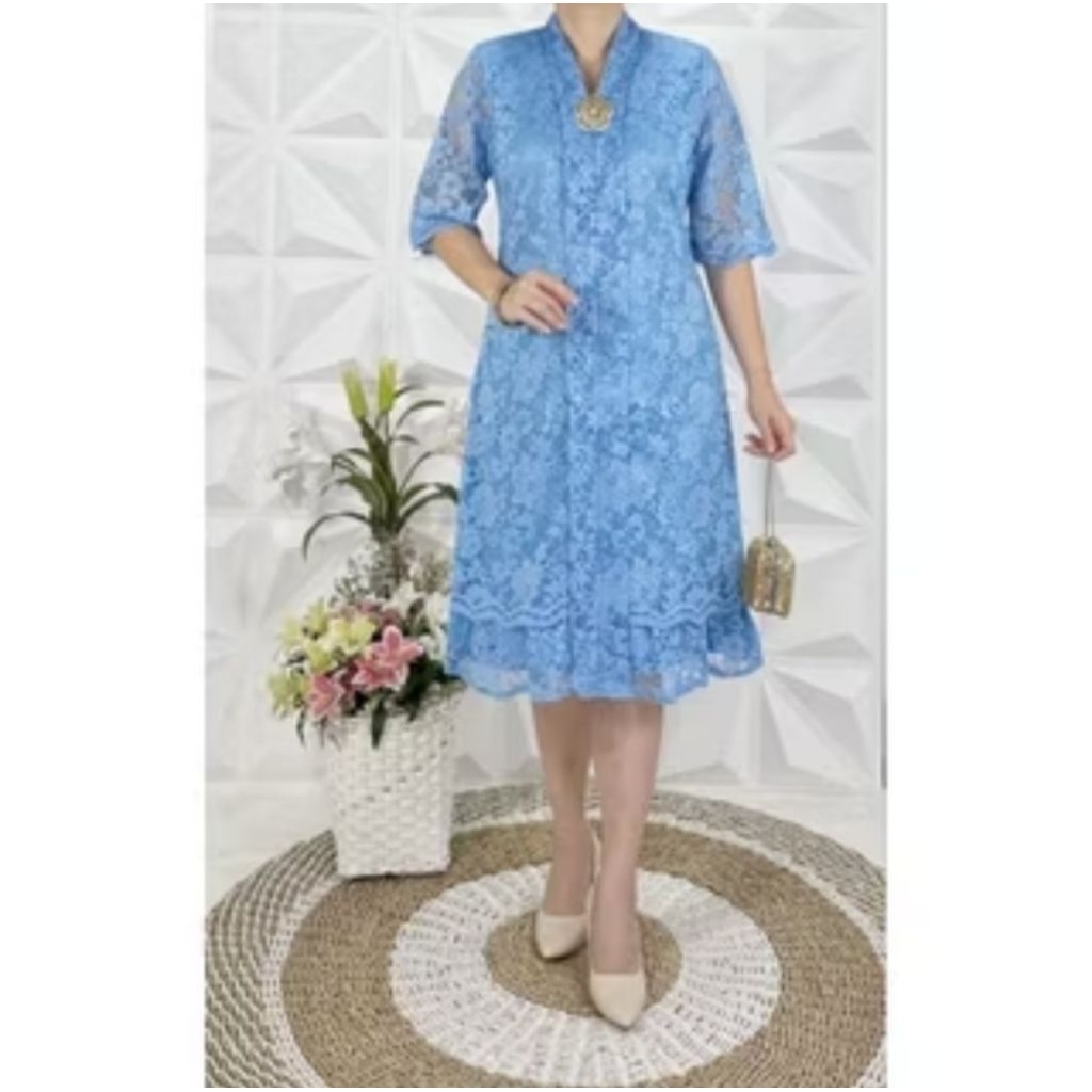 Dres Natal Dres Catline Dres Brokat Dres Pesta Dres Kondangan Dres Wanita Dres Modern
