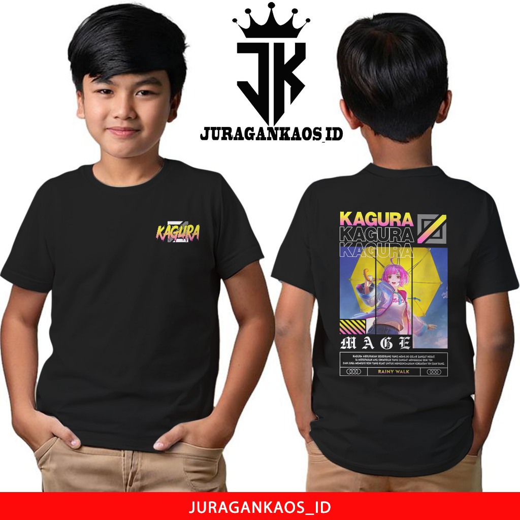 JuraganKaos Anak Motif Mobile Legend Kagura Rainy Walk - Kaos Anak Usia 1 Tahun Sampai 12 Tahun - Ka