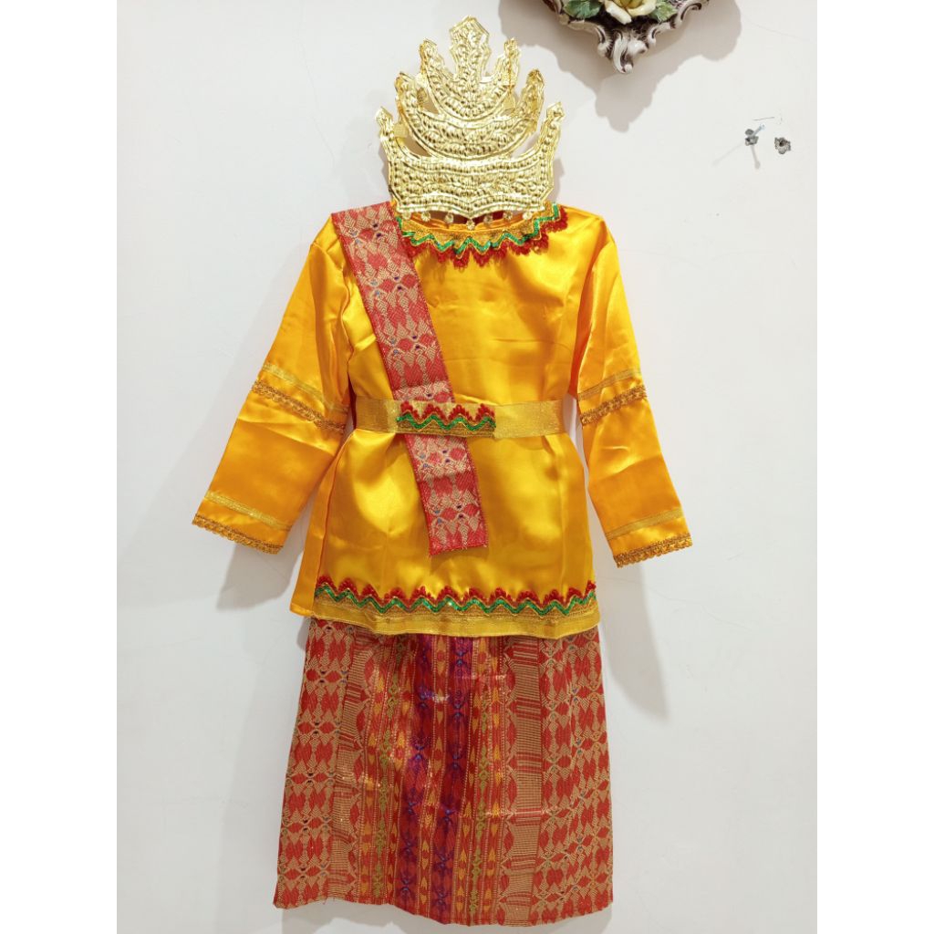 Pakaian Adat Batak Mandailing Anak Perempuan Cewek Paud TK SD / Baju Adat Batak Mandailing Anak Pere