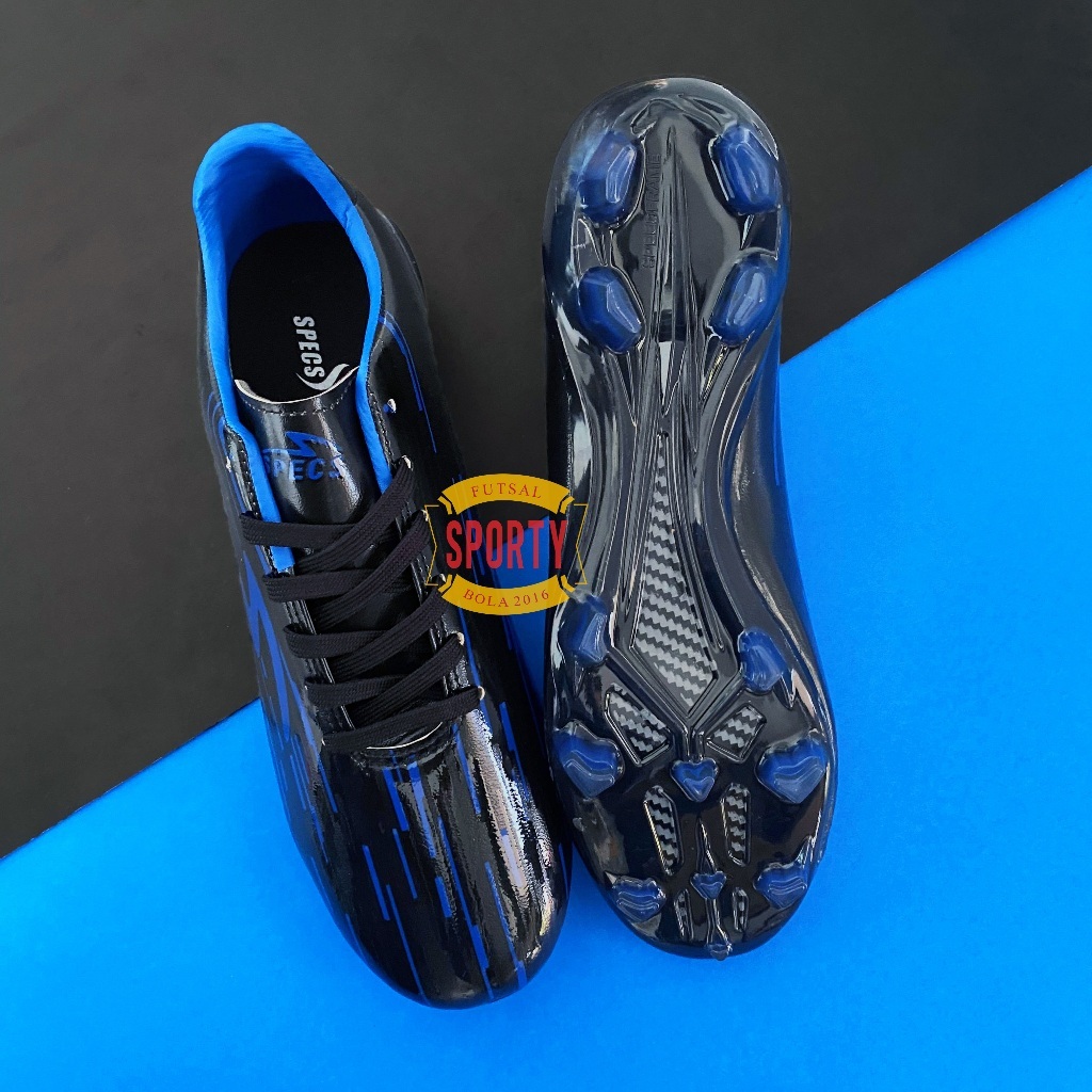 HEMAT ORIGINAL SEPATU BOLA SPECS LS REBORN WARNA HITAM UNGU TERBARU GARANSI TOKO APABILA TIDAK